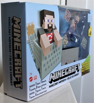 Minecraft Minecart Mayhem with exclusive character figure Launch
