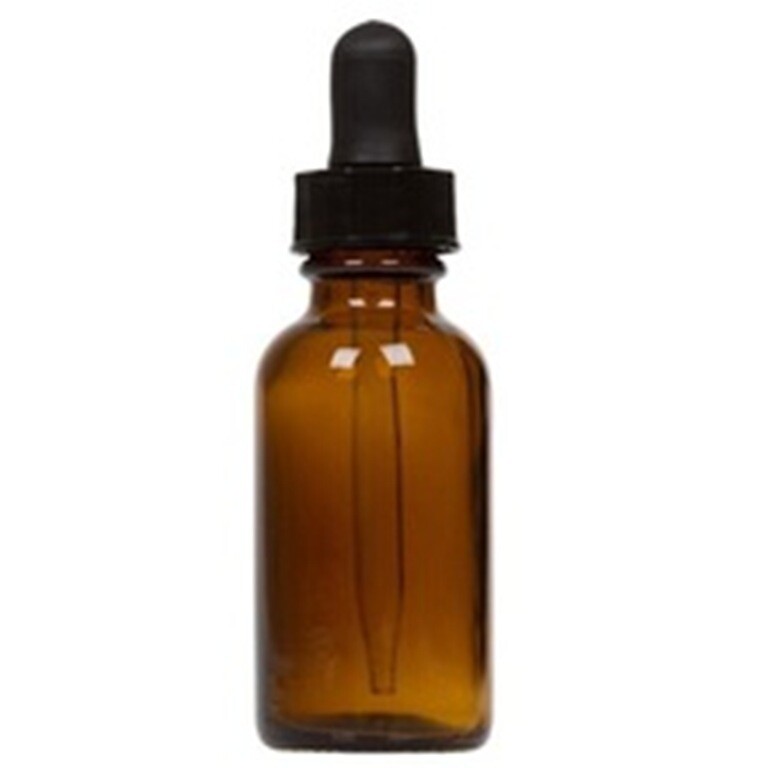 72 Pcs 1 oz [30ml] AMBER Boston Round Glass Bottle with Standard Dropper