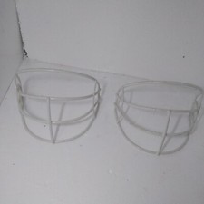 2 Schutt Batter Guards Facemasks/Faceguards - White Softball
