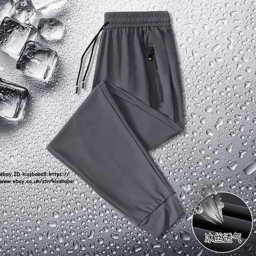 Pantalones finos de verano informales de secado rápido para hombre ropa deportiva fresca S-6XL EE. UU. - Imagen 26 de 29