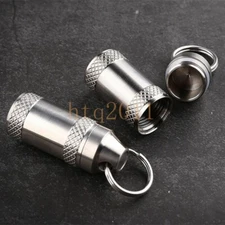 Titanium Anti-allergic Capsule Box Small Keychain Waterproof Pill Case EDC