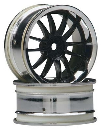 HPI Racing Work XSA 26mm Chrome/Black Wheel 3mm Offset (2) HPI3286 - 第 1/1 張圖片