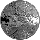 2000 FRANCS 2023 DURGA CAMEROON GODDESS OF WAR  SILVER WITH BU CERTIFICATE