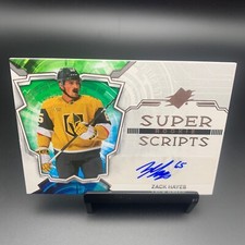 2022-23 Upper Deck SPx #SSR-ZH Zack Hayes Super Scripts Auto RC Golden Knights