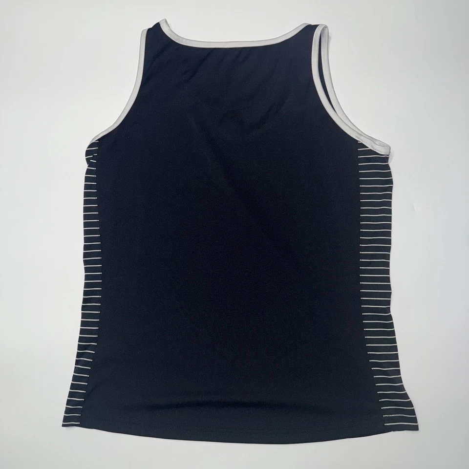 Bolle Tech 背心上衣女式大号海军蓝网球运动无袖 V 领套衫 — 第 4/4 张图片