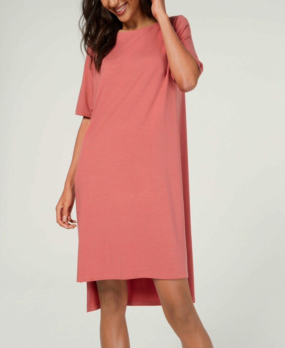 eileen fisher stretch jersey shift dress Hi Low Size XS Chutney Tencel NEW $178 LowStock:44012344574003