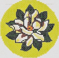 Needlepoint Handpainted Lee BJ Canvas Magnolia 3"