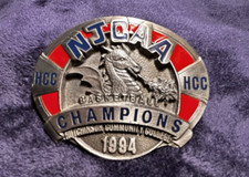 Vtg 1994 Hutchinson Blue Dragons HCC NJCAA Basketball Champions Belt Buckle 140