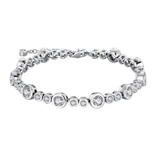 KUNSIR 925 Sterling Silver Starry Bubble Bracelet Round Bead Chain Women Gifts