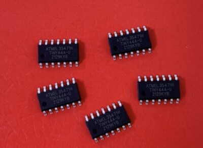 New ATTINY44A-SSU 8-Bit AVR RISC Flash MCU x 10pcs