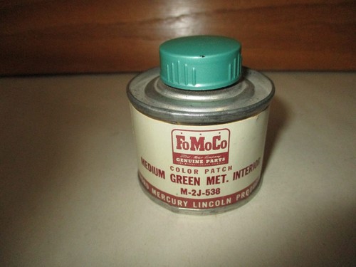 Vintage FORD FOMOCO USA 3oz Color Patch Green M-2J-538 Paint Can Tin (Unusable) - Picture 5 of 10