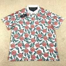 William Murray Golf Polo Shirt Mens 2XL Floral New *defect*