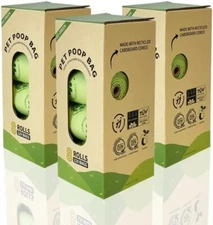 Compostable Eco-Friendly Dog Poop Bags–120 Count,Leak-Proof, Extra-Large 9”x13" 