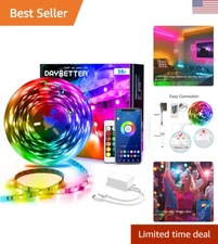Smart LED Strip Lights - App Control Remote - Music Sync Color Changing - 50ft