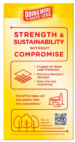 Glad ForceFlex Tall Kitchen Drawstring Trash Bags, 13 Gallon, Gain Lavender - 第 10/12 張圖片