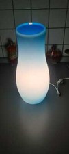 80er IKEA Mylonit Tischlampe bla neue Edison-LED 3W Handgeblasenes Glas Handmade