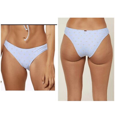 Women's O'Neill XENON BLUE Matira Daisy Blue Hipster Cheeky Swim Bottom Medium
