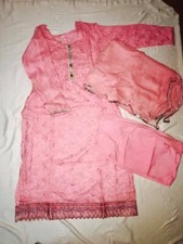indian Pakistani Desi designer shalwar kameez Suit Clothes 3 Piece Size Large