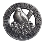 Robin For Loved Ones Enamel Badge