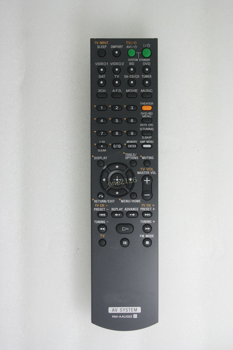 Remote For Sony HT-DDW7500 STR-K670P STR-DG510 STR-DG500 STR-DV10 AV System