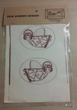 THE PATTERNS FACTORY SILK SCREEN DESIGNS RED COUNTRY ANGELS FREE SHIPPING  