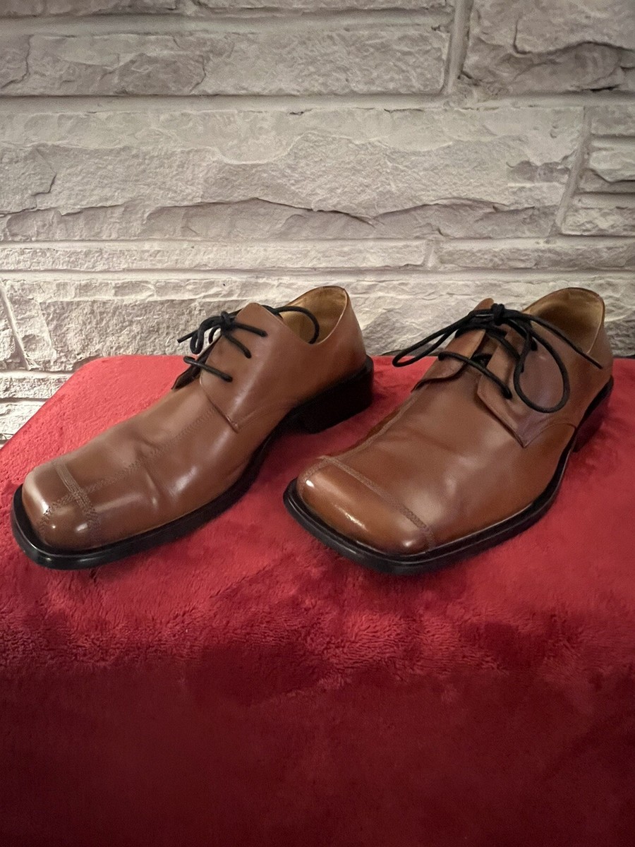 Piero Valentino authentic hand made men’s shoe Piero Valentino Dress Shoes Mens Size 8 Square Toe Brown  main image 3