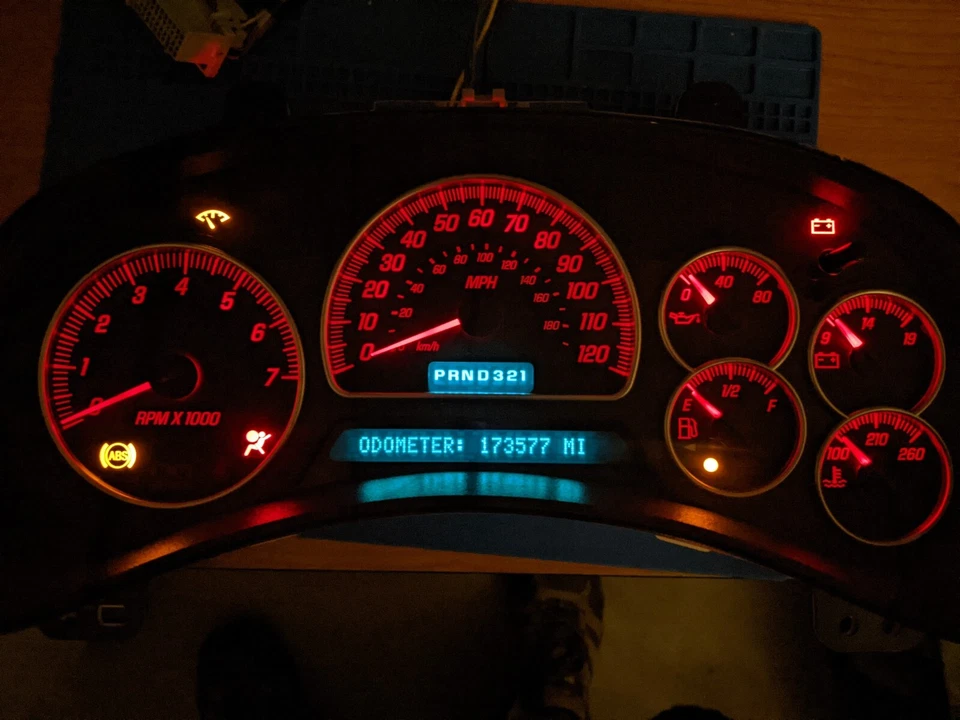 GMC Envoy 2002-2005 cuadro de instrumentos velocímetro reman reconstruido con DIC Foto 2 de 4