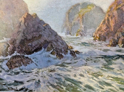 1911 Vintage Magazine Illustration An Isle of the Sea by Paul Daugherty