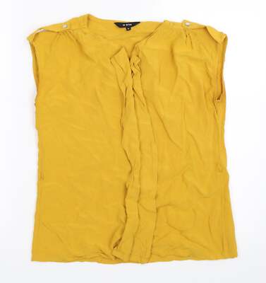 O STIN Damen Bluse gelb Polyestermischung Größe M