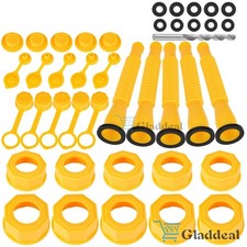5x Gas Can Spout Nozzle Vent Kit Replacement For Plastic Gas Cans Old Style Caps