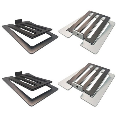 2Pcs Tilted Desktop Speaker Stands Tabletop Vibration Damping Aluminum Alloy