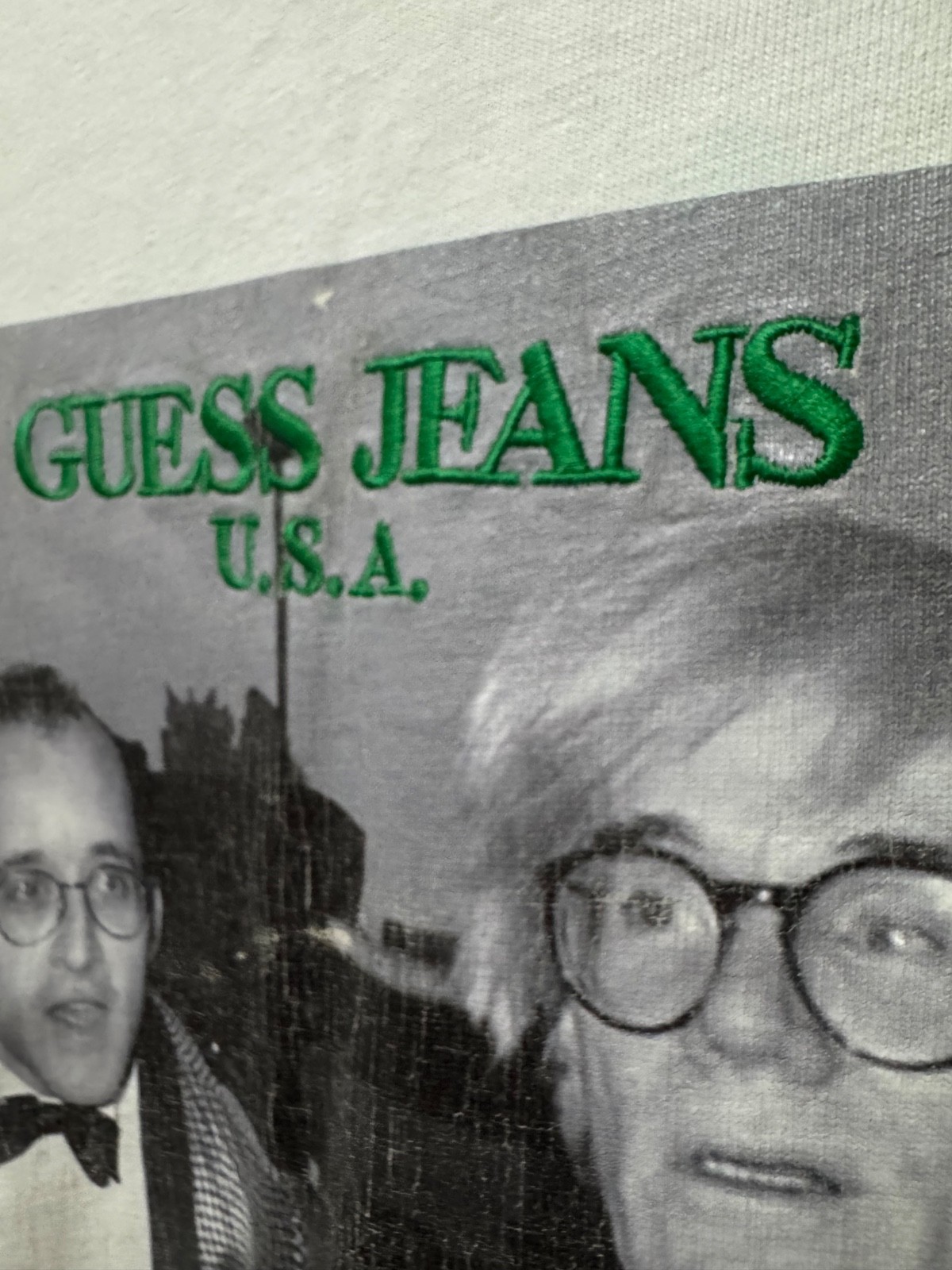 VINTAGE 90’s GUESS PHOTOGRAPHER KEITH HARING AND ANDY WARHOL BY RICKY POWELL TEE image 4