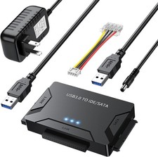USB 3.0 to SATA IDE Adapter, Hard Drive Reader External Ultra Recovery Converter