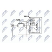 NTY NPZ-PE-004 Gelenksatz, Antriebswelle