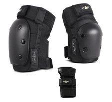 One Tri - Knee Pads Elbow Pads Wrist Guard Combo Pack - BLACK - XL