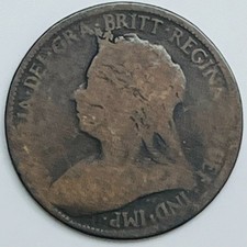 Grande Bretagne 1896 1/2 penny KM# 789 état de circulation