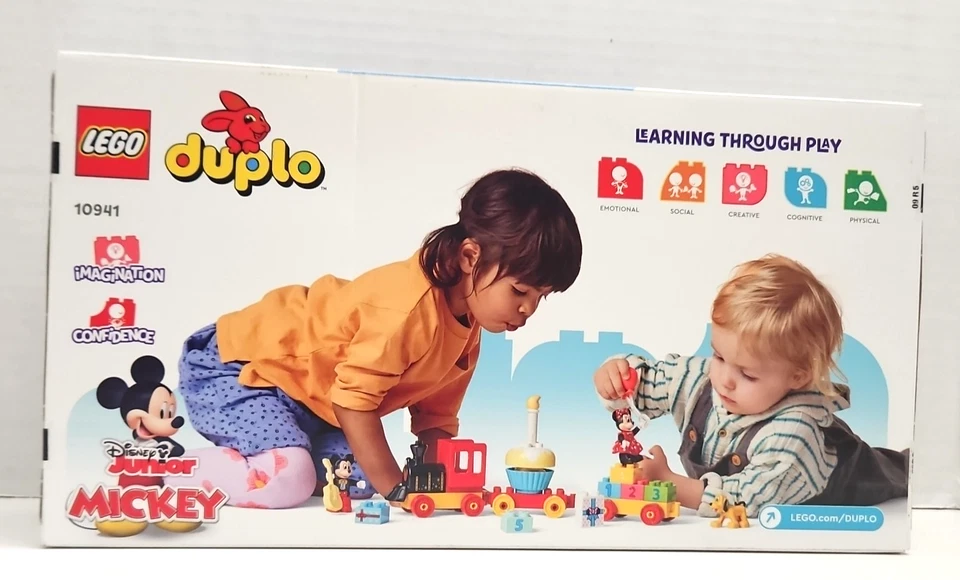 Lego Duplo Mickey & Minnie Trem de Aniversário 10941 Novo Kit de Construção de Blocos Grandes Selados - Imagem 4 de 4