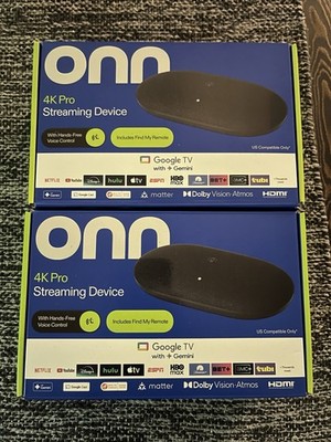 onn. 4K Pro  Loaded Google TV 32GB Dolby Atmos Wi-Fi HDMI Voice 2026