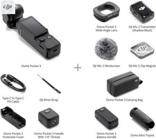 DJI Osmo Pocket 3 Creator Combo 4K Camera 3-Axis Gimbal Mic Tripod