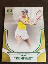 2025 Topps Triumphant #38-A Genie Bouchard Auto Trophy Gold /50