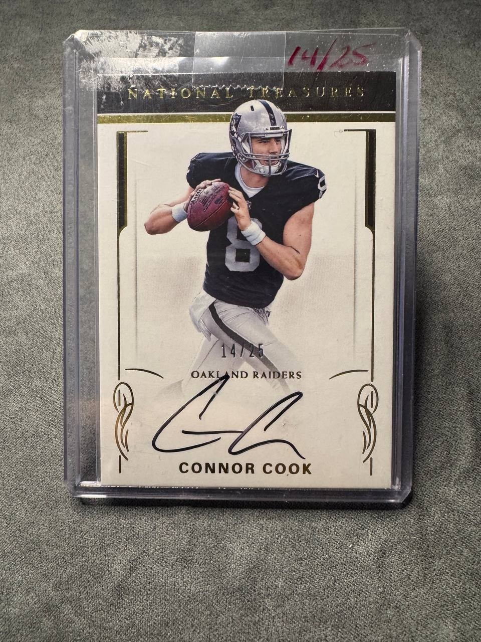 Connor Cook Panini National Treasures #122 Autograph
