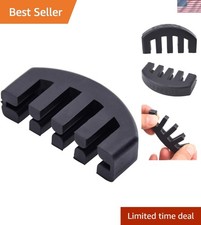Black Rubber Practice Mute for 4/4 Violins - Ideal for Tolerable Sound Reduction