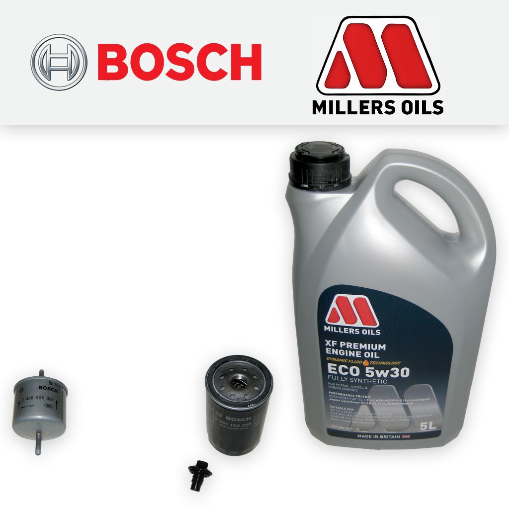 SERVICE KIT for FORD PUMA 1.6 1.7 OIL FUEL FILTERS +XF ECO OIL (1997-2002)