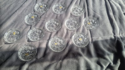 12er Set Untersetzer Bleikristallglas vintage Marke K H