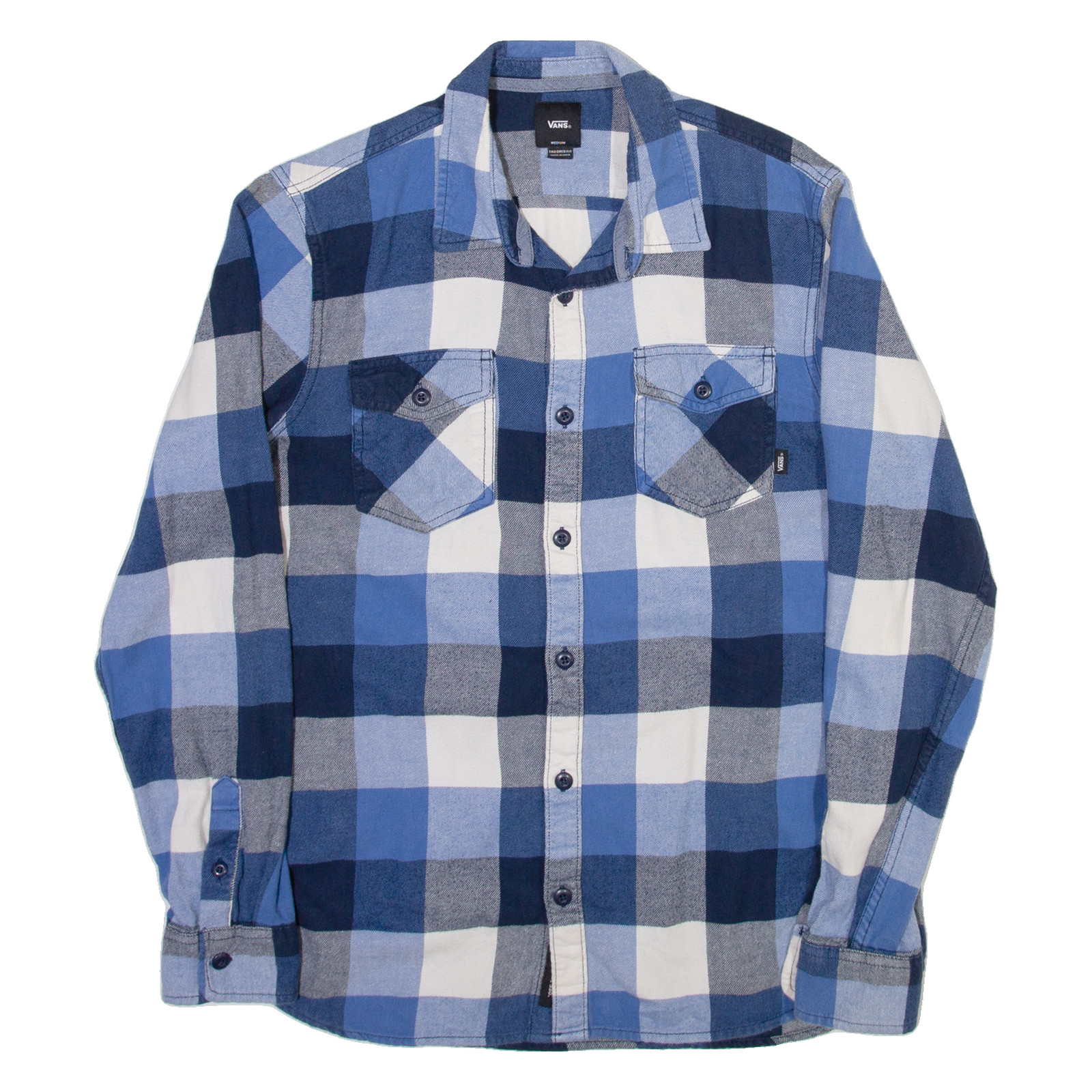 Camisa VANS Hombre Azul Cuadros Manga Larga M