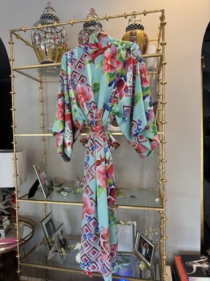 Natori Private Luxuries Women's Full Length Kimono Style Robe Sz. Medium