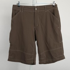 Kuhl Shorts Mens 38 Brown Stretch Nylon Cargo Hiking Outdoor Trail Lightweight
