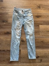 American Eagle Jeans Woman Size 00 Inseam Regular Straight Jean Medium Wash