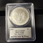 1997 $1 American Silver Eagle PCGS MS69 Edmund C. Moy Signature