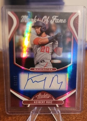 2022 Panini Absolute - Marks of Fame Keibert Ruiz #MOF-KR Spectrum Blue /75